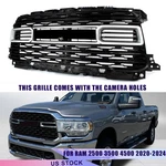 For Ram 2500 3500 4500 2019 2020-2024 Black Front Upper Grille W/ Silver. Fixed Price $259.99.