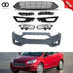 Front Bumper Cover+upper Grille+fog Light Chrome 2015-2018 Ford Focus. Fixed Price $146.09.