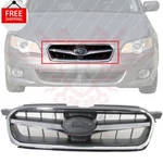 New Front Grille Chrome Shell With Black Insert Fits 2008-2009 Subaru Legacy. Fixed Price $92.33.