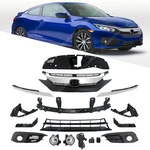 Grille Kit Front Brackets Radiator Cover Fog Lights For 16-19 Honda Civic 14PCS. Fixed Price $105.00.