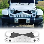 For 07-18 Jeep Wrangler Jku Front Bumper White Hawke Grille W/mesh Abs. Fixed Price $139.99.