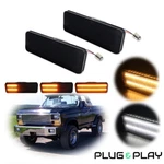 Drl Turn Signal Led Lights Pair 80-86 Ford Bronco F150 F250 F350 Smoked Lens. Fixed Price $49.99.