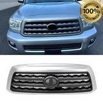 Front Grille For 2008-2016 Toyota Sequoia Silver Sky Shell W/ Matte Black Insert. Fixed Price $149.99.