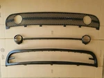 3PC Set 1998-2000 Beetle Front Bumper Lower Molding, Mesh Grille, Fog Light Trim. Fixed Price $179.20.