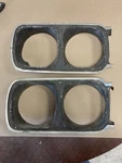 2 Pc Original 1969 Plymouth Roadrunner Headlight Bezel Trim Rings Grill. Fixed Price $50.00.