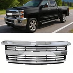 Chrome Front Bumper Grille For Chevrolet Silverado 2500 3500 Hd 2015-2019. Fixed Price $177.00.