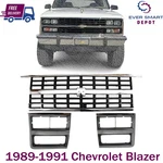 New Fits 89-91 Chevy Blazer R1500 Suburban Grille And Headlight Door Kit Chrome. Fixed Price $255.89.