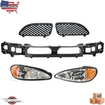 Fits 2002-2005 Pontiac Grand Am Front Grille Header Panel Headlight Left Right. Fixed Price $304.12.