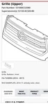 Genuine Oem Toyota 53100-0C320B0 Radiator Grille Assembly 2014-2017 Tundra. Fixed Price $250.00.