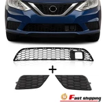 For 2016-2019 Nissan Sentra Front Bumper Fog Light Cover+lower Grille W/hole. Fixed Price $39.90.