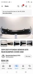 Rear Bumper Assembly Genesis G70 19 20 21. Fixed Price $350.00.