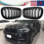 Gloss Black Dual Line Front Kidney Grille For Bmw X5 F15 X6 F16 2014-2018. Fixed Price $37.47.