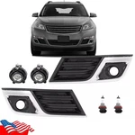 4PCS Front Bumper Fog Light W/ Bezel Chrom Trim For Chevrolet Traverse 2013-2017. Fixed Price $62.12.