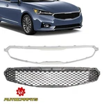 Fits Kia Cadenza 2017-2019 Front Bumper Grille Gray With Surround Trim Chrome. Fixed Price $259.59.