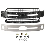 Grille Fits Ford F-150 2018-2020 Xlt W/ Sport Pkg Textured Black With Gray Capa. Fixed Price $474.80.