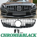 Front Bumper Grille Fits Mercedes Benz R231 SL550 2012-2016 Chrome+black. Fixed Price $169.59.