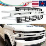 For Chevrolet Silverado 1500 2019 2020 2021 Summit White Front Bumper Grille Gaz. Fixed Price $228.89.