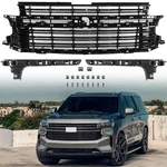 Black Front Bumper Grille For 2021-2024 Chevrolet Tahoe Suburban Lt 84634392. Fixed Price $178.00.