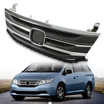 All-in-one Front Black Grill W/ Chrome Molding Trim For Honda Odyssey 2011-2013. Fixed Price $60.00.