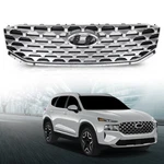 Fit For 2021-2022 Hyundai Santa Fe Front Upper Grille Assembly Chrome 86350S1600. Fixed Price $115.10.