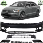 Front Bumper Cover Fascia & Lower Grille Kit For 2015-2018 Volkswagen Jetta. Fixed Price $216.50.