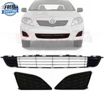 New Front Bumper Lower Grille & Fog Covers Black For 2009-2010 Toyota Corolla. Fixed Price $78.58.