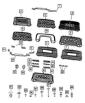 Genuine Mopar Radiator Grille 68443913AA. Fixed Price $444.41.