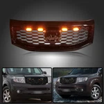Kspeed Fit 2012-2015 Honda Pilot Front Upper Gloss Black Grille W/lights. Fixed Price $149.99.