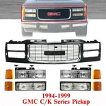 Grille Assembly + Lights Kit For 1994-2000 Gmc C/k Series Pickup Truck. Fixed Price $347.02.