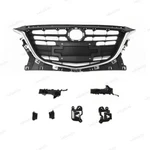 7PC For Mazda 3 2014-2016 Bumper Support Brackets + Centre Chrome Grille Kit. Fixed Price $86.81.