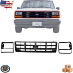 1989-1992 Ford Ranger Front Grille And Left Right Headlight Door Bezel Black. Fixed Price $91.55.