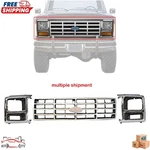 New Silver Grille Assembly & Headlight Bezel Left Right 1982-1986 Ford F-150. Fixed Price $275.35.