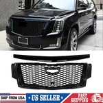 For Cadillac Escalade 2015-20 Gloss Black V Style Front Grille Hood Molding Trim. Fixed Price $397.99.
