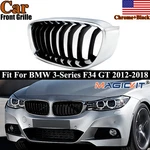 Lh Chrome+black Front Kidney Grille Hood For Bmw 3-SERIES F34 Gt 2014-2018. Fixed Price $27.99.