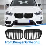 Pair Car Front Upper Bumper Grille For Bmw X1 F48 2016-2022 Matte Black. Fixed Price $52.49.