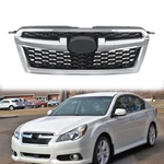 Front Upper Bumper Plastic Grille Assembly For Subaru Legacy 2013-14 Chrome&blk. Fixed Price $49.92.