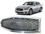 Fits 2015-2019 Infiniti Q70L Front Bumper Upper Grille With Camera Option. Fixed Price $169.10.