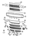 Genuine Mopar Radiator Grille 68259754AD. Fixed Price $541.71.