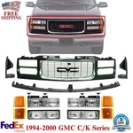 Front Grille Headlights & Side Marker +fillers For 94-00 Gmc C/k-series. Fixed Price $344.64.