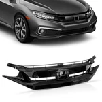 Front Bumper Grille Upper Glossy Black For 2019 2020 Honda Civic. Fixed Price $148.99.