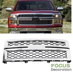 Front Upper Grille Chrome&black For Chevy Silverado 1500 14 104-02508B. Fixed Price $126.17.