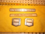 Volvo 1973 164E Sedan Fenders Sides / Rear Trunk Metal Oem Set Of Emblems. Fixed Price $143.50.