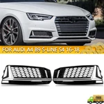 Pair Honeycomb Style Front Fog Light Grille Cover For Audi A4 B9 S-line S4 16-18. Fixed Price $49.39.