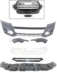 Front Bumper Cover Grille Molding Valance Skid Plate 6PC Kit Fits 2016-19 Q7. Fixed Price $899.91.
