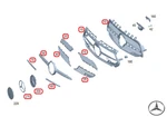 Genuine Mercedes-benz A1778888300 Carrier, Grille A-class V177 W177 New. Fixed Price $522.12.