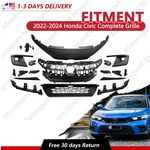Complete Front Grille Assembly With Fog Lamp For 2022 2023 2024 Honda Civic. Fixed Price $176.76.