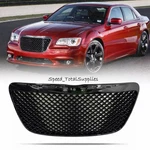 For 2011-2014 Chrysler 300C Mesh Style Front Grille Gloss Black Abs. Fixed Price $148.42.