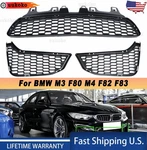 3PCS For Bmw M3 F80 M4 F82 F83 Fog Light Bezel Bumper Center Mesh Grille. Fixed Price $99.04.