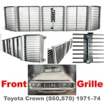 Toyota Crown Super Saloon MS60 MS65 MS62 1971 74 Front Grille Genuine Parts Nos. Fixed Price $212.00.