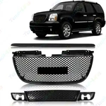 Gloss Black Hood Molding Trim Upper Lower Grille Fit For 2007-2014 Gmc Yukon. Fixed Price $114.98.